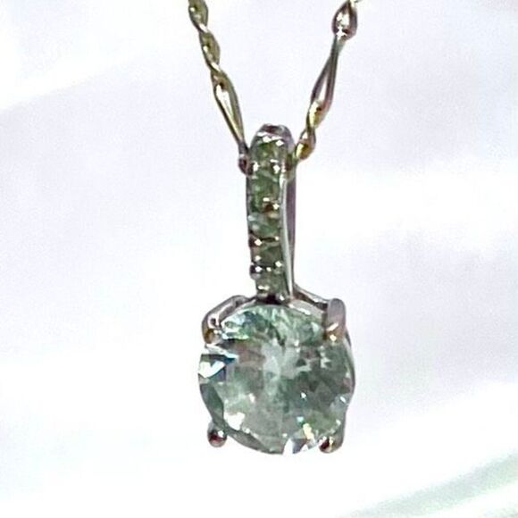 AFX# Sterling 925 Silver & Sim Diamond pendant - Picture 9 of 12
